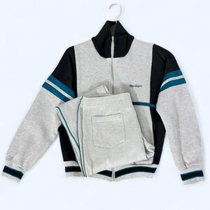Vintage McGregor Sweatsuit Set Grey Teal Track Set Y2K Streetwear
